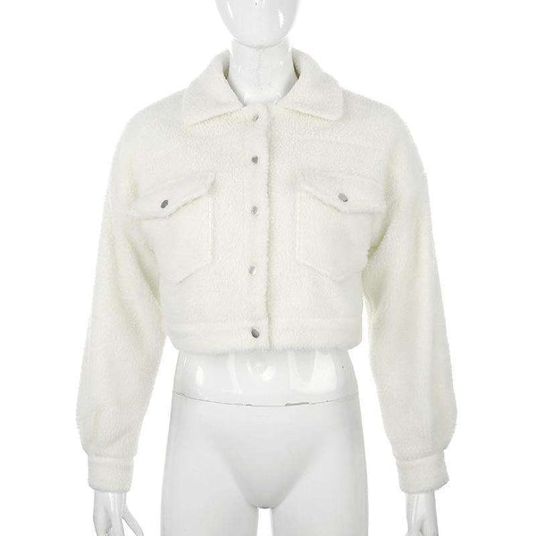 White teddy borg on sale jacket